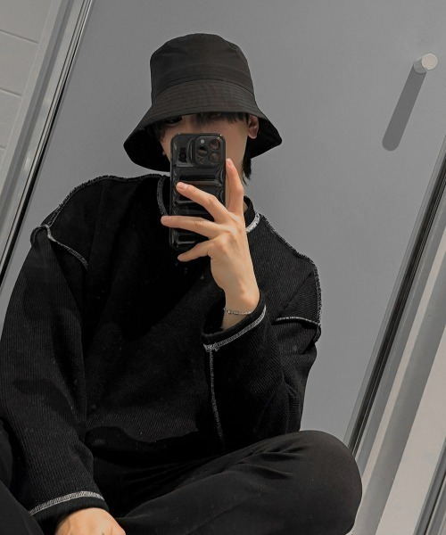 ASCLO（エジュクロ）の「ASCLO  Stitch Range Overfit Knit T（Tシャツ/カットソー・メンズ・ホワイト/ブラック・FREE）」の2枚目の写真