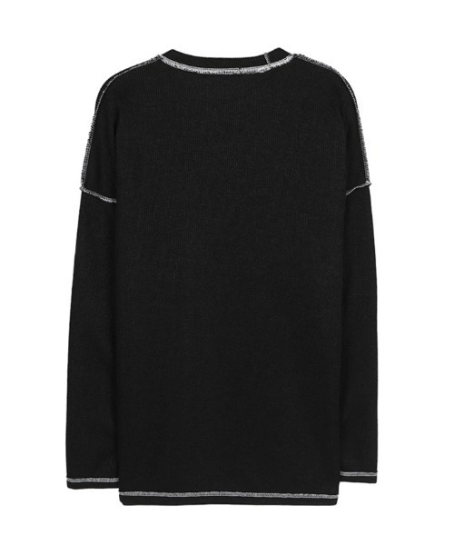 ASCLO（エジュクロ）の「ASCLO  Stitch Range Overfit Knit T（Tシャツ/カットソー・メンズ・ホワイト/ブラック・FREE）」の16枚目の写真