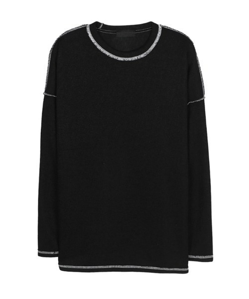 ASCLO（エジュクロ）の「ASCLO  Stitch Range Overfit Knit T（Tシャツ/カットソー・メンズ・ホワイト/ブラック・FREE）」の15枚目の写真