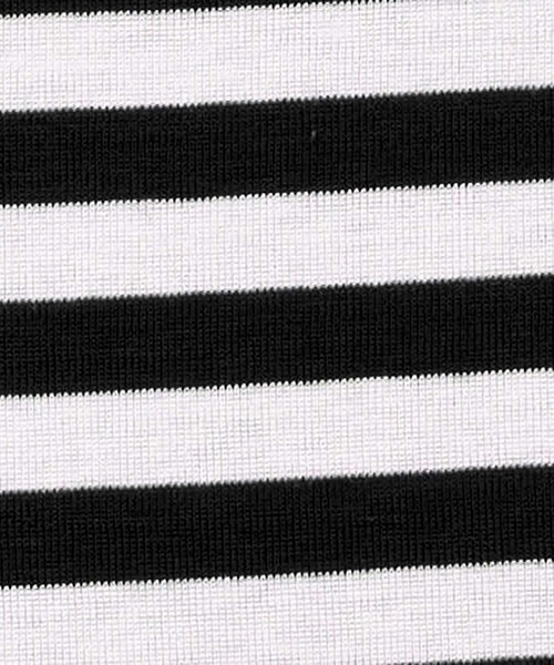 BENETTON (UNITED COLORS OF BENETTON)（ベネトンユナイテッドカラーズオブベネトン）の「ブランドロゴ刺繍入り先染めボーダーキャミソール（キャミソール・レディース・ブラック・SMALL/MEDIUM/X-SMALL/XX-SMALL）」の6枚目の写真