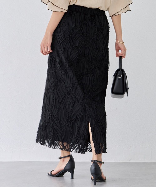 LAVEANGE（ラビアンジェ）の「チュールレースナロースカート（スカート・レディース・ブラック/オフホワイト・LL/M/4L/3L）」の17枚目の写真