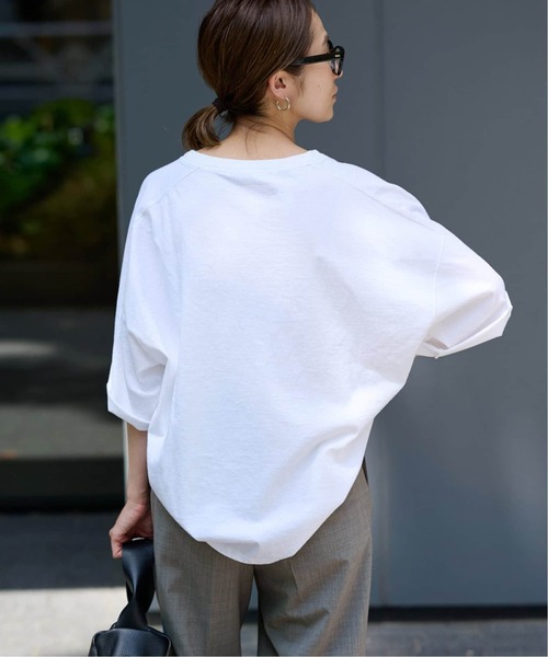 FRAMeWORK(フレームワーク)の「≪WEB限定追加≫ロゴプリントハーフスリーブT2(Tシャツ/カットソー・レディース・ブラウン/ホワイト・FREE)」の7枚目の写真