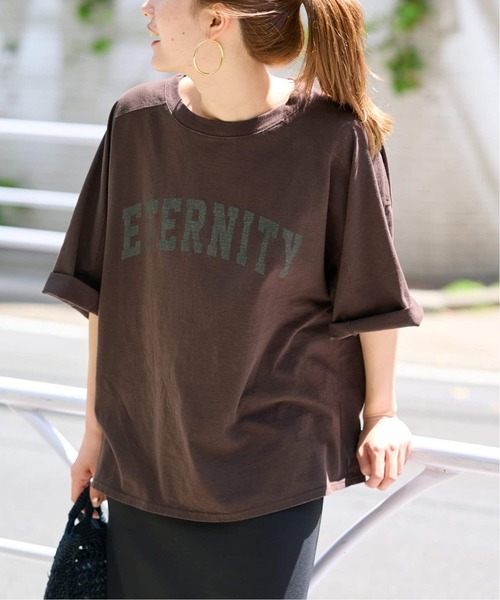 FRAMeWORK(フレームワーク)の「≪WEB限定追加≫ロゴプリントハーフスリーブT2(Tシャツ/カットソー・レディース・ブラウン/ホワイト・FREE)」の20枚目の写真