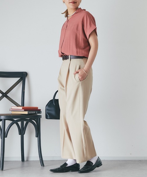 un dix cors(アンディコール)の「フリル襟フレンチスリーブブラウス(シャツ/ブラウス・レディース・ピンク/イエロー/ブラック/オフホワイト・FREE)」の13枚目の写真