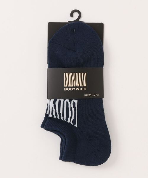 BODY WILD（ボディーワイルド）の「BODY WILD/ボディワイルド  フロントロゴソックス  スニーカー丈（ソックス/靴下・メンズ・ネイビー/ホワイト系その他/グレー/ブラック・25-27CM）」の4枚目の写真