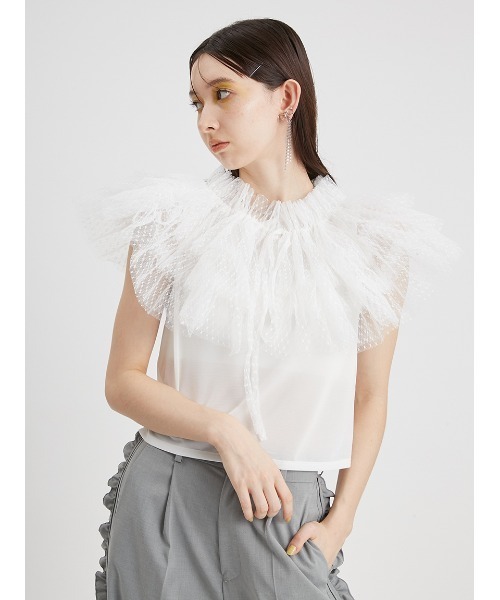 FURFUR（ファーファー）の「ドットチュールマルチウェイトップス（T