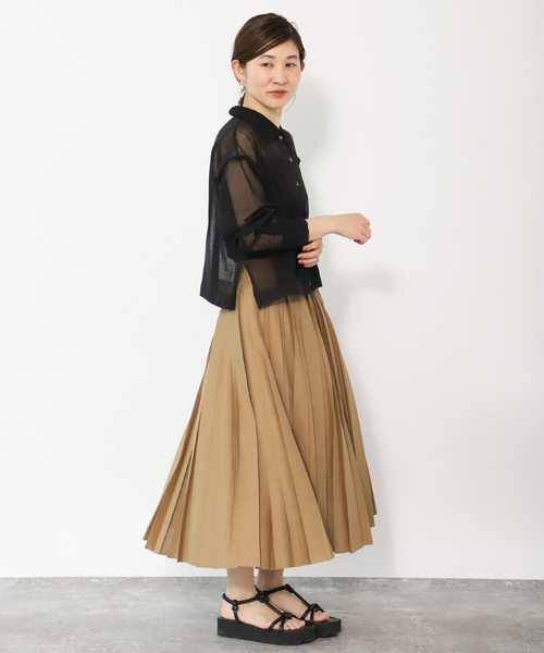 VERMEIL par iena(ヴェルメイユパーイエナ)の「綿麻ランダムプリーツスカート(スカート・レディース・ホワイト/ベージュ・36/38)」の20枚目の写真