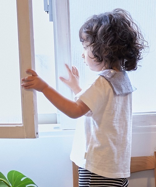 petit main（プティマイン）の「【接触冷感】セーラーTシャツ（Tシャツ/カットソー・キッズ・オフホワイト/ネイビー・80ｃｍ/130cm/120cm/110cm/100cm/90cm）」の4枚目の写真