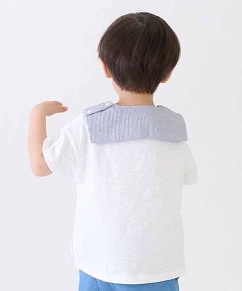 petit main（プティマイン）の「【接触冷感】セーラーTシャツ（Tシャツ/カットソー・キッズ・オフホワイト/ネイビー・80ｃｍ/130cm/120cm/110cm/100cm/90cm）」の17枚目の写真