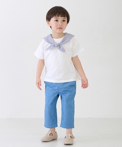petit main（プティマイン）の「【接触冷感】セーラーTシャツ（Tシャツ/カットソー・キッズ・オフホワイト/ネイビー・80ｃｍ/130cm/120cm/110cm/100cm/90cm）」の18枚目の写真