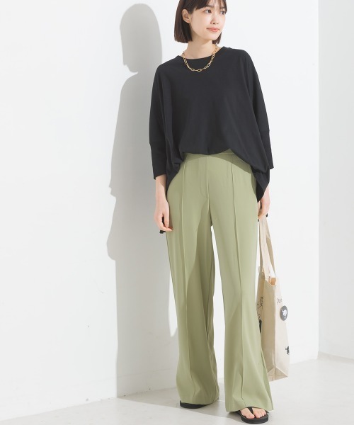 OMNES(オムネス)の「冷感シルクタッチドルマンスリーブ6分袖プルオーバー(Tシャツ/カットソー・レディース・ブラック/ベージュ/ホワイト/ピンク/ブラウン・FREE)」の11枚目の写真