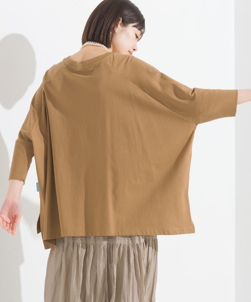 OMNES(オムネス)の「冷感シルクタッチドルマンスリーブ6分袖プルオーバー(Tシャツ/カットソー・レディース・ブラック/ベージュ/ホワイト/ピンク/ブラウン・FREE)」の17枚目の写真