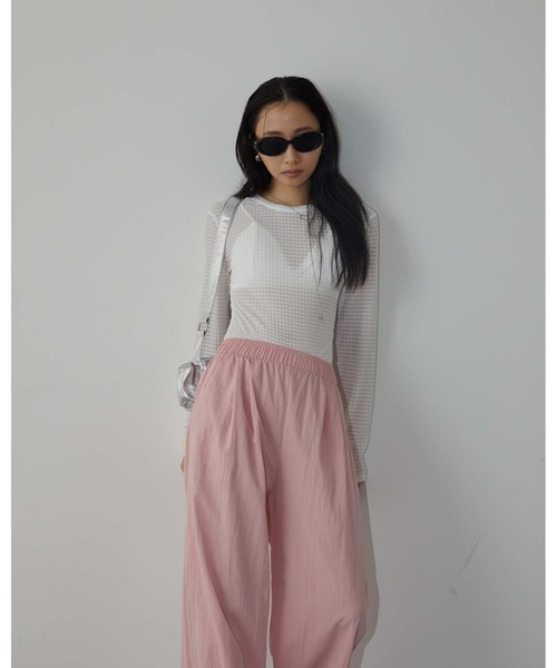 DRWCYS(ドロシーズ)の「ナイロンイージーパンツ(その他パンツ・レディース・ピンク/ブラック・FREE)」の3枚目の写真