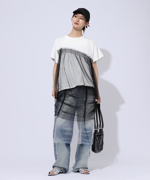 ENIM BY VICKY(エニムバイビッキー)の「ビンテージ加工デニムパンツ《洗濯機で洗える》(デニムパンツ・レディース・ブルー・M/L)」の22枚目の写真