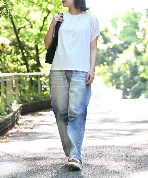 ENIM BY VICKY(エニムバイビッキー)の「ビンテージ加工デニムパンツ《洗濯機で洗える》(デニムパンツ・レディース・ブルー・M/L)」の18枚目の写真