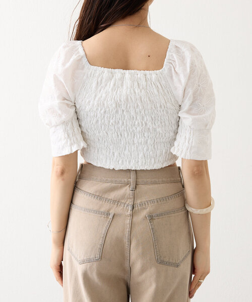 mline（エムライン）の「[mline]レース刺繍ギャザーブラウス（シャツ/ブラウス・レディース・ブラック/イエロー/オフホワイト・FREE）」の13枚目の写真