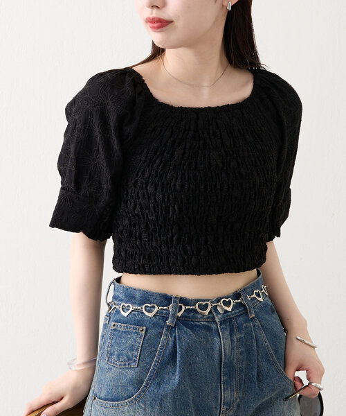 mline（エムライン）の「[mline]レース刺繍ギャザーブラウス（シャツ/ブラウス・レディース・ブラック/イエロー/オフホワイト・FREE）」の20枚目の写真