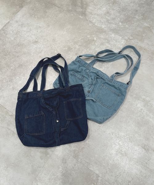 kutir（クティール）の「デニムトートバッグ（トートバッグ・レディース・ライトインディゴブルー/インディゴブルー・FREE）」の7枚目の写真