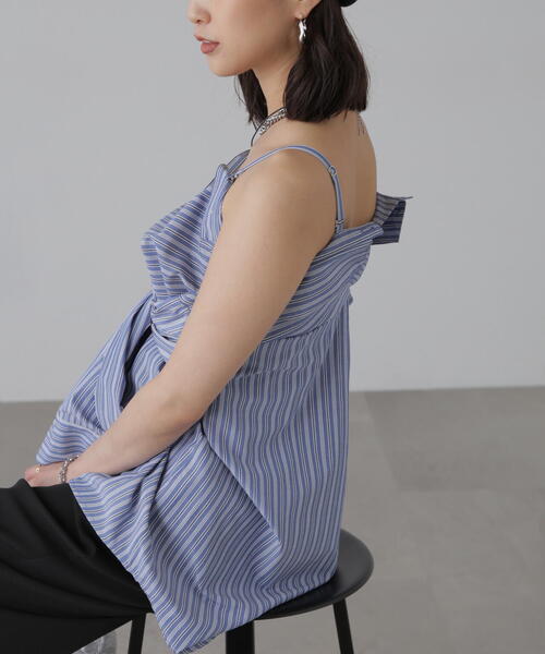 FREE'S MART（フリーズマート）の「◆2WAYオフショルシャツ（シャツ/ブラウス・レディース・ブルー系その他/ホワイト/ブルー・FREE）」の18枚目の写真