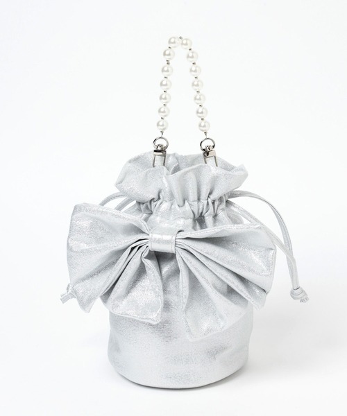 tiny tiny（ティニーティニー）の「リボン2WAYショルダーバッグ[tiny tiny(ティニーティニー)]（ショルダーバッグ・レディース・キャメル/シルバー/ブラック・0）」の3枚目の写真