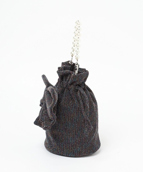 tiny tiny（ティニーティニー）の「リボン2WAYショルダーバッグ[tiny tiny(ティニーティニー)]（ショルダーバッグ・レディース・キャメル/シルバー/ブラック・0）」の4枚目の写真