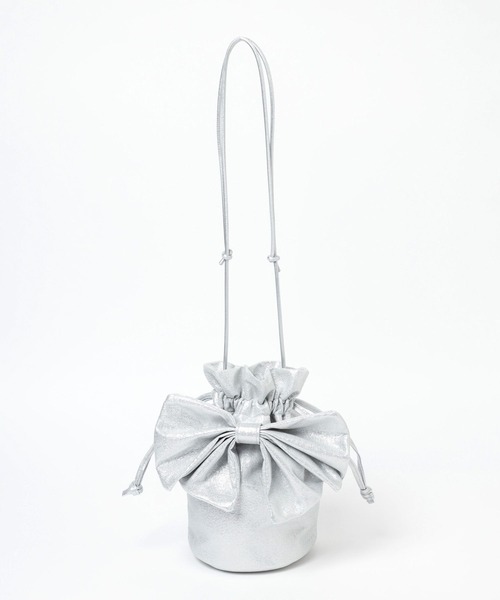 tiny tiny（ティニーティニー）の「リボン2WAYショルダーバッグ[tiny tiny(ティニーティニー)]（ショルダーバッグ・レディース・キャメル/シルバー/ブラック・0）」の6枚目の写真