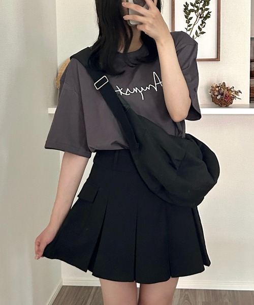 ⭐️試着のみ⭐️CC 25P マトラッセ ココマーク半袖Ｔシャツ 黒38 フロントロゴビッグT（Tシャツ/カットソー）｜Cham.（チャム）の