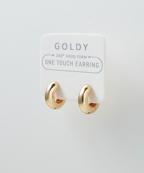 GOLDY（ゴールディ）の「スィック フープ ワンタッチ イヤリング（イヤリング・レディース・ゴールド系その他/シルバー系その他/ゴールド/シルバー・FREE）」の3枚目の写真