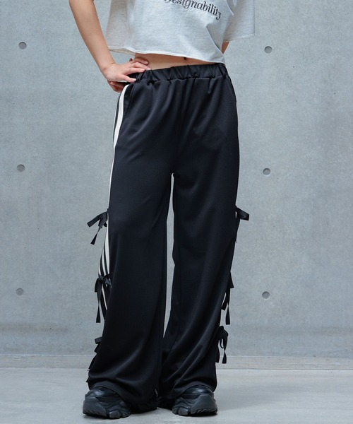 PAGEBOY（ページボーイ）の「リボントラックパンツ（その他パンツ・レディース・ブラック/ブラウン/グレイッシュブルー/ピンク/チャコールグレー・FREE）」の11枚目の写真