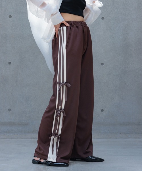 PAGEBOY（ページボーイ）の「リボントラックパンツ（その他パンツ・レディース・ブラック/ブラウン/グレイッシュブルー/ピンク/チャコールグレー・FREE）」の15枚目の写真