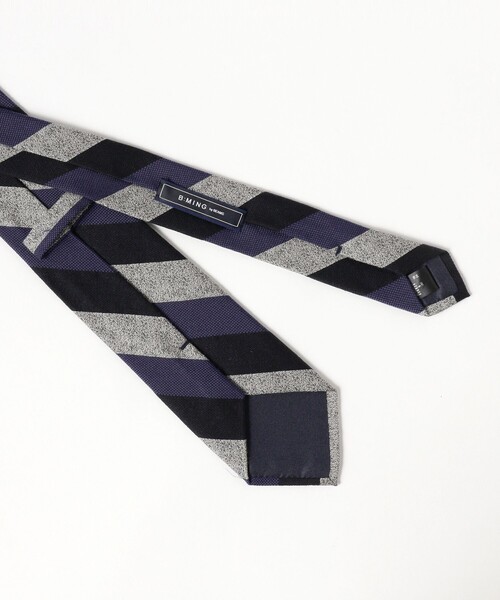 B:MING by BEAMS（ビーミングバイビームス）の「ウールシルク ストライプ ネクタイ 24AW（ネクタイ・メンズ・グレー/ブラウン/ダークブラウン/グリーン/ダークグリーン/ブルー/ブルー系その他4/ネイビー・ONE SIZE）」の20枚目の写真