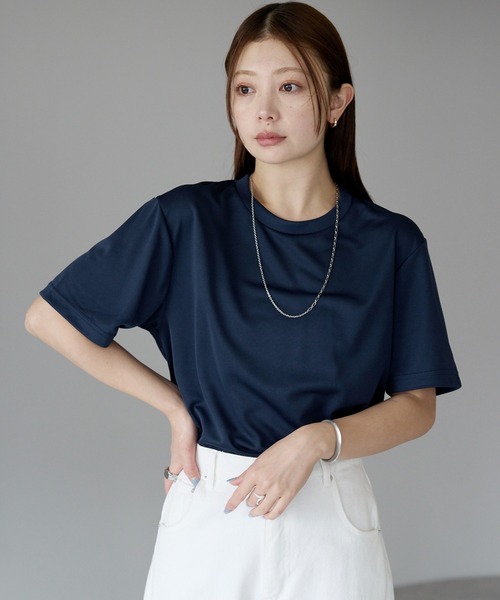 etre pret(エトレプレ)の「汗臭・生乾き臭をブロック!4.3オンス 抗菌防臭ドライTシャツ【ユニセックス】(Tシャツ/カットソー・レディース・ブラック/カーキ/ホワイト/グリーン/ネイビー/パープル/イエロー/バーガンディー/ネイビー系/チャコールグレー/ライトブルー/ライトグレー・SMALL/MEDIUM/LARGE/X-LARGE/XX-LARGE/X-SMALL/XXL/XS/XL/L/M/S)」の9枚目の写真