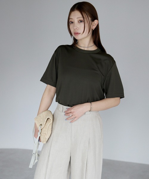 etre pret(エトレプレ)の「汗臭・生乾き臭をブロック!4.3オンス 抗菌防臭ドライTシャツ【ユニセックス】(Tシャツ/カットソー・レディース・ブラック/カーキ/ホワイト/グリーン/ネイビー/パープル/イエロー/バーガンディー/ネイビー系/チャコールグレー/ライトブルー/ライトグレー・SMALL/MEDIUM/LARGE/X-LARGE/XX-LARGE/X-SMALL/XXL/XS/XL/L/M/S)」の6枚目の写真