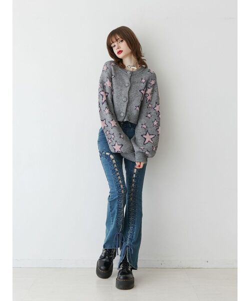 jouetie（ジュエティ）の「フィットフレアレースアップパンツ