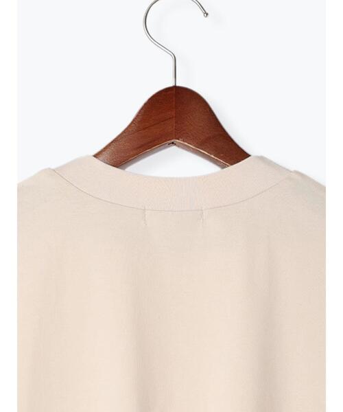 Te chichi TERRASSE（テチチテラス）の「【吸水速乾・接触冷感】ハイネックフレンチスリーブTシャツ（Tシャツ/カットソー・レディース・オフホワイト/チャコールグレー/ベージュ・F）」の11枚目の写真