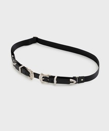 【TOGA TOO/トーガトゥ】Double buckle nylon belt/ナイロンベルト