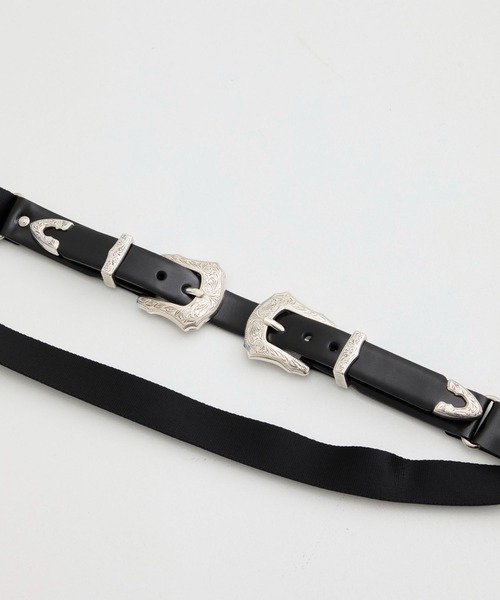 TOGA（トーガ）の「【TOGA TOO/トーガトゥ】Double buckle nylon belt/ナイロンベルト（ベルト・レディース・ブラック・FREE）」の8枚目の写真