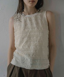 MINERTE | 【MINERTE】shirring border tops / シャーリングボーダーノースリーブトップス(タンクトップ)
