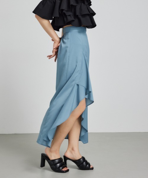 rienda リエンダ ダブルフリルスリットスコートショートパンツ rienda ダブルフリルスリットスコートショートパンツ PNK