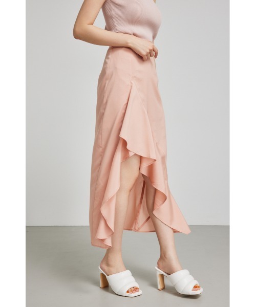 rienda（リエンダ）の「ラッフルフリルスリットスコートショートパンツ（スカート・レディース・ブルー/ブラック/ピンク・SMALL/MEDIUM）」の5枚目の写真
