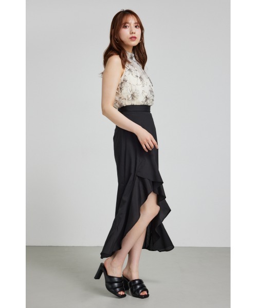 rienda（リエンダ）の「ラッフルフリルスリットスコートショートパンツ（スカート・レディース・ブルー/ブラック/ピンク・SMALL/MEDIUM）」の14枚目の写真