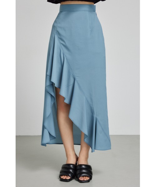 セール】ラッフルフリルスリットスコートショートパンツ（スカート