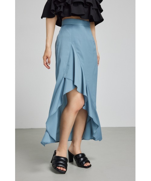 千鳥フリルスリットスコートショートパンツ rienda 千鳥フリルスリットスコートショートパンツ Multi_1