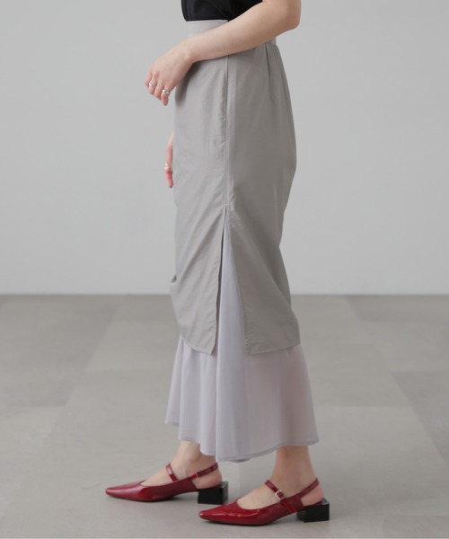 FREE'S MART（フリーズマート）の「シアーレイヤードドロストスカート（スカート・レディース・ブラック/グレー・SMALL/MEDIUM）」の20枚目の写真