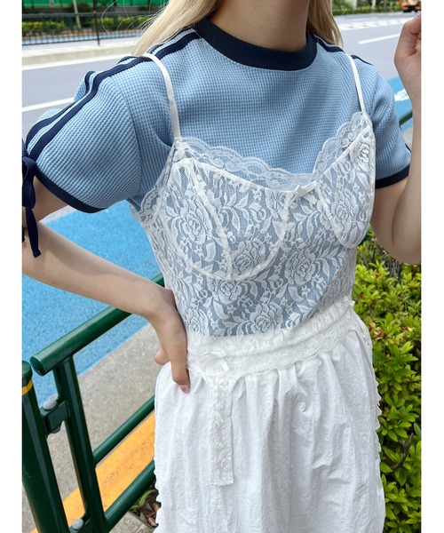 WC(ダブル シー)の「ガーターデザインレースビスチェ(ベスト・レディース・ブラック/ホワイト・FREE)」の16枚目の写真