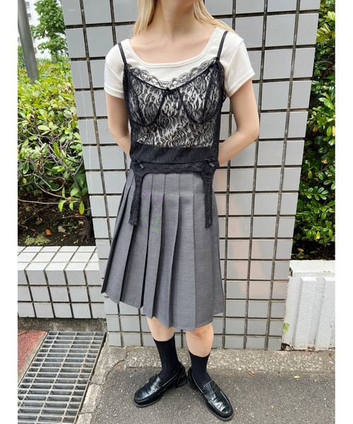 WC(ダブル シー)の「ガーターデザインレースビスチェ(ベスト・レディース・ブラック/ホワイト・FREE)」の20枚目の写真