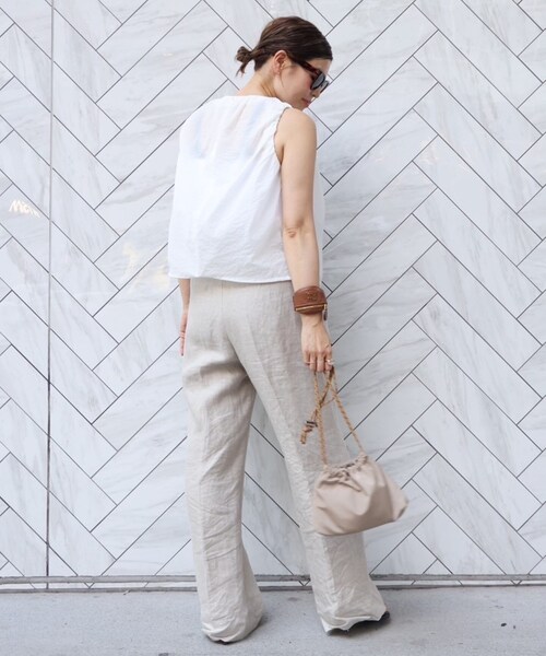 CELERI（セルリ）の「【CELERI/セルリ】GATHER ショートトップス（シャツ/ブラウス・レディース・ホワイト/ブラック・FREE）」の6枚目の写真