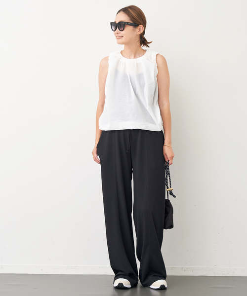 deuxieme classe celeri gather ショートトップス　黒 CELERI/セルリ】GATHER ショートトップス（シャツ/ブラウス