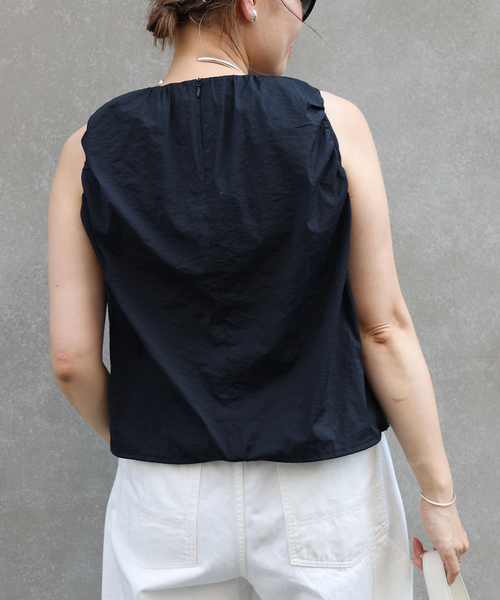 deuxieme classe celeri gather ショートトップス　黒 CELERI/セルリ】GATHER ショートトップス（シャツ/ブラウス