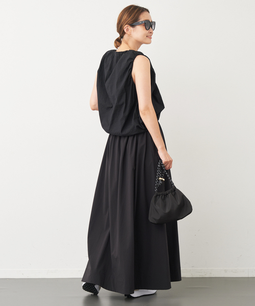 deuxieme classe celeri gather ショートトップス　黒 CELERI/セルリ】GATHER ショートトップス（シャツ/ブラウス